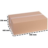 Karton 60x40x20 cm - Versandkarton 600x400 x200 mm - zweiwelliger Faltkarton