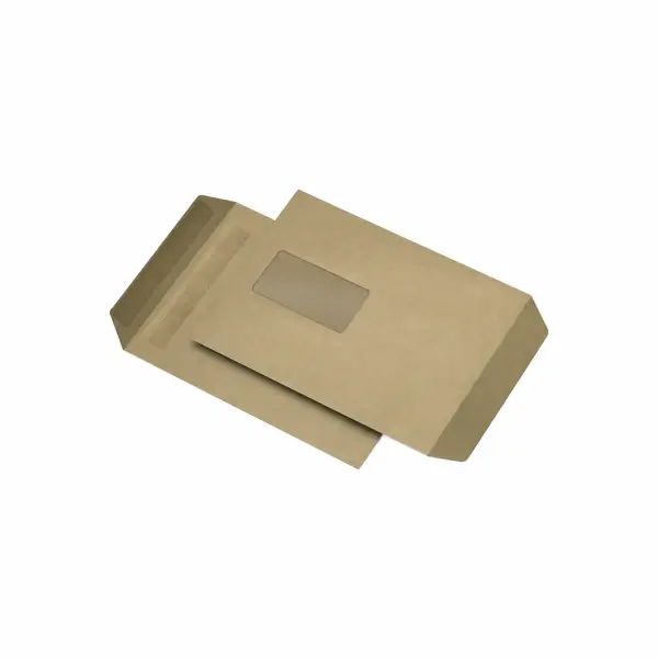 Briefumschlag DIN C5 mit Fenster - Selbstklebend- braun - 500er Pack