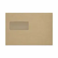 Briefumschlag DIN C5 mit Fenster - Selbstklebend- braun - 500er Pack