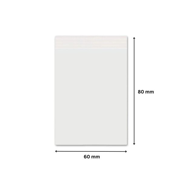 Druckverschlussbeutel Polybeutel ZIP Beutel Folienbeutel | 50µ | 60 x 80 mm | Transparent