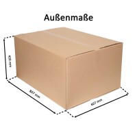 Karton 80x60x40 cm - Versandkarton  800x600x400 mm - zweiwelliger Faltkarton
