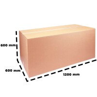 Karton 120x60x60 cm - DHL Versandkarton 1200x600x600 mm - zweiwelliger Faltkarton