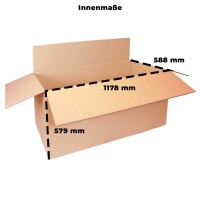 Karton 120x60x60 cm - DHL Versandkarton 1200x600x600 mm - zweiwelliger Faltkarton