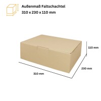Faltschachtel 31 x 23 x 11 cm - Versandkarton Fefco 0426