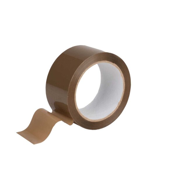 PP-Packband braun - Acrylatkleber - 66 m Länge - 50 mm Breite - 46 my Stärke - low-noise