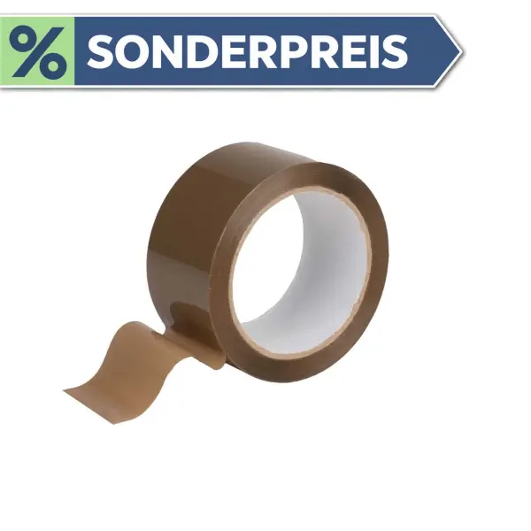 PP-Packband braun - Acrylatkleber - 66 m Länge - 50 mm Breite - 46 my Stärke - low-noise