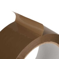 PP-Packband braun - Acrylatkleber - 66 m Länge - 50 mm Breite - 46 my Stärke - low-noise