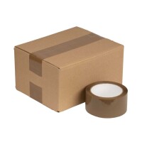 PP-Packband braun - Acrylatkleber - 66 m Länge - 50 mm Breite - 46 my Stärke - low-noise