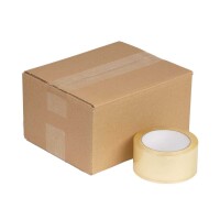 PP-Packband transparent - Acrylatkleber - 66 m Länge - 50 mm Breite - 46 my Stärke - low-noise