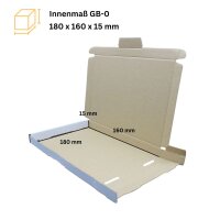 Großbrief-Karton 190x165x20 mm weiß Faltschachtel
