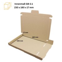 Großbrief-Karton 245x185x20 mm braun Faltschachtel