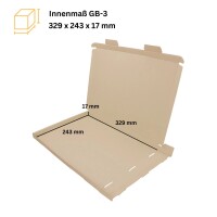 Großbrief-Karton 350x250x20 mm braun Faltschachtel