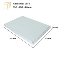 Großbrief Briefsendung Faltschachtel GB3 - 350 x 250 x 20 mm weiß