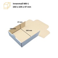 Maxibrief-Karton 160x110x50 mm weiß DIN A6