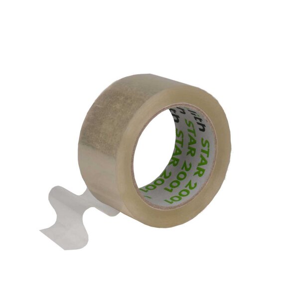 PP-Packband EXTRASTARK - transparent - Acrylatkleber - 66 m Länge - 50 mm Breite - 63 my Stärke - low-noise