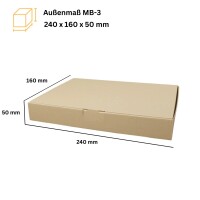 Maxibrief-Karton 240x160x50 mm braun DIN A5