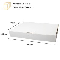Maxibrief-Karton 240x160x50 mm weiß DIN A5