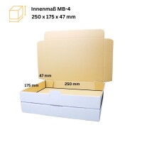 Maxibrief-Karton 260x180x50 mm weiß DIN A5