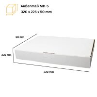 Maxibrief-Karton 320x225x50 mm weiß DIN A4