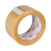 PVC-Packband transparent - Naturkautschukkleber - 66 m...