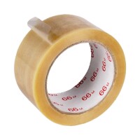 PVC-Packband transparent - Naturkautschukkleber - 66 m Länge - 50 mm Breite - 52 my Stärke - low-noise