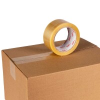 PVC-Packband transparent - Naturkautschukkleber - 66 m Länge - 50 mm Breite - 52 my Stärke - low-noise
