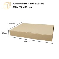 Maxibrief-Karton 350x250x30 mm braun International