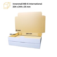 Maxibrief-Karton 350x250x30 mm weiß International