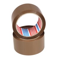 Tesa PP-Packband braun - Acrylatkleber - 66 m Länge - 50 mm Breite - 45 my Stärke - low-noise