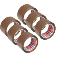 Tesa PP-Packband braun - Acrylatkleber - 66 m Länge - 50 mm Breite - 45 my Stärke - low-noise