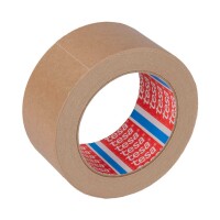 Tesa Papierklebeband - Naturkautschukkleber - 50 m Länge - 50 mm Breite - 125 my Stärke