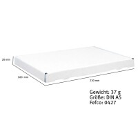 Großbrief-Karton 23x16x20 cm weiß DIN A5 Faltschachtel