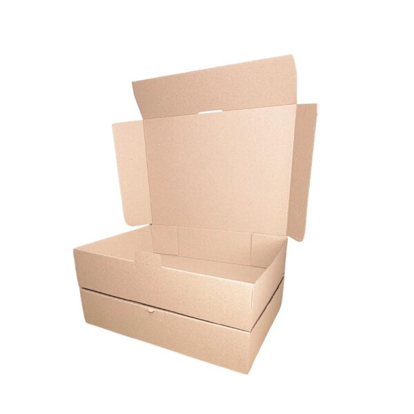 Faltschachtel DHL Kleinpaket 350x250x80 mm (345x245x74 mm) braun Fefco 0426