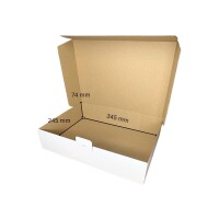 Faltschachtel DHL Kleinpaket 350x250x80 mm (345x245x74 mm) weiß Fefco 0426