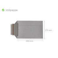 Vollpapp-Versandtasche weiß 250 x 175 mm - DIN A5