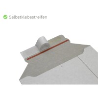 Vollpapp-Versandtasche weiß 250 x 175 mm - DIN A5