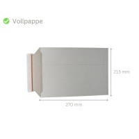 Vollpapp-Versandtasche weiß 270 x 215 mm - DIN A5+