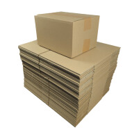 Karton 25x20x15 cm - DIN A5 Versandkarton innen 24x18x14 cm - Faltkarton 250x200x150 mm Fefco 0201