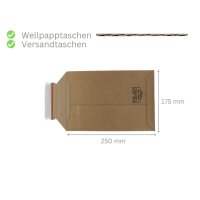 Wellpapp-Versandtasche 175 x 250 mm