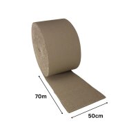 Rollenwellpappe 50 cm x 70 m C-Welle 1 wellig Wellpappe...