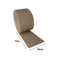 Rollenwellpappe 30 cm x 70 m C-Welle 1 wellig Wellpappe...