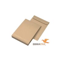 250 Faltentaschen DIN C4 229 x 324 x 40 mm - BRAUN