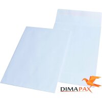 100 Faltentaschen DIN C4 229 x 324 x 40 mm - WEISS