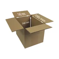 Karton 20x15x15 cm für Hermes Päckchen & GLS XS Paket DIN A6 Versandkarton 200 x 150 x 150 mm - Faltkarton Fefco 0201