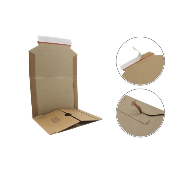 Buchverpackung 147 x 126 x 10-40 mm