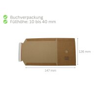 Buchverpackung 147 x 126 x 10-40 mm