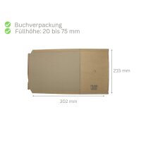 Buchverpackung 302 x 215 x 20-75 mm