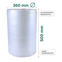 Luftpolsterfolie 0,5x50 m Noppenfolie 60 my...