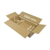 Karton 60x30x15 cm für DHL Päckchen M & DHL Paket bis 2 kg Versandkarton 600 x 300 x 150 mm Faltkarton Fefco 0201