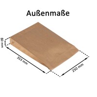 Papier-Versandtasche 250x350x80 mm DHL Kleinpaket Versandtasche Kraftpapier